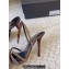 Saint Laurent Heel 10.5cm Ava Crystal-Embellished Satin sandals Coffee 01 2024