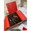 Christian Louboutin Heel 10cm Coffee Patent Leather and PVC Two-Band Just Nodo Bow Mules