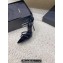 Saint Laurent Heel 11cm Gippy STUNNER Patent Crisscross Mules Black 2024