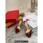 Christian Louboutin Heel 10cm Coffee Patent Leather and PVC Two-Band Just Nodo Bow Mules