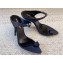 Saint Laurent Heel 10cm dive mules in crepe satin 742178 Black 2024