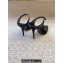 Saint Laurent Heel 10cm dive mules in crepe satin 742178 Black 2024