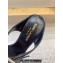 Saint Laurent Heel 10cm dive mules in crepe satin 742178 Black 2024