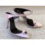Saint Laurent Heel 10cm dive mules in crepe satin 742178 Pink 2024