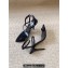 Saint Laurent Heel 10cm dive sandals in silk satin 743996 Black 2024