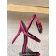 Saint Laurent Heel 10cm dive sandals in silk satin 743996 Red 2024