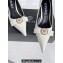Versace Heel 10cm Gianni Ribbon Pumps Leather Patent White 2024
