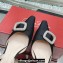 Roger Vivier Dorsay satin slingback pumps Black 2024