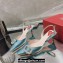 Roger Vivier Dorsay satin slingback pumps Blue Green 2024