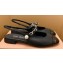 Miu Miu leather slingback pumps Black/Patent with metal chain and pearl 2024