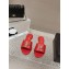 Chanel Shiny Calfskin & Metal Mules G45172 Red 2024