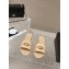 Chanel Shiny Calfskin & Metal Mules G45172 Beige 2024