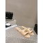 Chanel Shiny Calfskin & Metal Mules G45172 Beige 2024