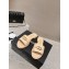 Chanel Shiny Calfskin & Metal Mules G45172 Beige 2024