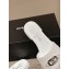 Chanel Shiny Calfskin & Metal Mules G45172 White 2024