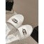 Chanel Shiny Calfskin & Metal Mules G45172 White 2024