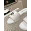 Chanel Shiny Calfskin & Metal Mules G45172 White 2024