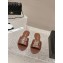 Chanel Shiny Calfskin & Metal Mules G45172 Brown 2024
