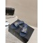 Chanel Shiny Calfskin & Metal Mules G45172 Navy Blue 2024
