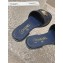 Chanel Shiny Calfskin & Metal Mules G45172 Navy Blue 2024