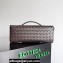 Bottega Veneta Long Clutch Andiamo With Handle Intrecciato leather bag FONDANT with metallic knot closure 2024