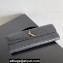Bottega Veneta Long Clutch Andiamo With Handle Intrecciato leather bag Black with metallic knot closure 2024