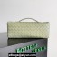 Bottega Veneta Long Clutch Andiamo With Handle Intrecciato leather bag TRAVERTINE with metallic knot closure 2024