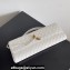 Bottega Veneta Long Clutch Andiamo With Handle Intrecciato leather bag White with metallic knot closure 2024