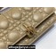Miss Dior Mini Bag in Cannage Lambskin Camel with Removable jewel chain 2024
