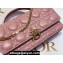 Miss Dior Mini Bag in Cannage Lambskin Pink with Removable jewel chain 2024