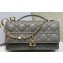 Miss Dior Mini Bag in Cannage Lambskin Gray with Removable jewel chain 2024