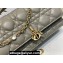 Miss Dior Mini Bag in Cannage Lambskin Gray with Removable jewel chain 2024