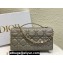 Miss Dior Mini Bag in Cannage Lambskin Gray with Removable jewel chain 2024