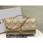 Miss Dior Mini Bag in Cannage Lambskin Beige with Removable jewel chain 2024