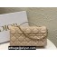 Miss Dior Mini Bag in Cannage Lambskin Beige with Removable jewel chain 2024