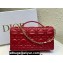 Miss Dior Mini Bag in Cannage Lambskin Red with Removable jewel chain 2024
