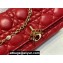Miss Dior Mini Bag in Cannage Lambskin Red with Removable jewel chain 2024