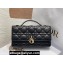 Miss Dior Mini Bag in Cannage Lambskin Black with Removable jewel chain 2024