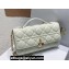 Miss Dior Mini Bag in Cannage Lambskin White with Removable jewel chain 2024