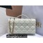 Miss Dior Mini Bag in Cannage Lambskin White with Removable jewel chain 2024