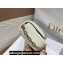 Lady Dior Phone Pouch Bag in Cannage Lambskin White with Removable jewel chain 2024