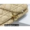 Lady Dior Phone Pouch Bag in Cannage Lambskin Beige with Removable jewel chain 2024