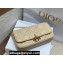 Lady Dior Phone Pouch Bag in Cannage Lambskin Beige with Removable jewel chain 2024