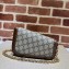 Gucci Horsebit 1955 Mini shoulder bag 774209 Beige and ebony GG Supreme canvas with Brown Demetra trim