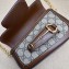 Gucci Horsebit 1955 Mini shoulder bag 774209 Beige and ebony GG Supreme canvas with Brown Demetra trim