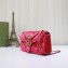 Gucci GG Marmont small shoulder bag 443497 velvet Pink with small Double G studs 2024