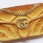 Gucci GG Marmont small shoulder bag 443497 velvet Yellow with small Double G studs 2024