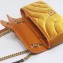 Gucci GG Marmont small shoulder bag 443497 velvet Yellow with small Double G studs 2024