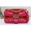 Gucci GG Marmont Mini shoulder bag 446744 velvet Pink with small Double G studs 2024