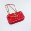 Gucci GG Marmont Mini shoulder bag 446744 velvet Pink with small Double G studs 2024